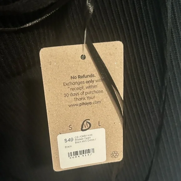 NWT Pitaya Ribbed Open-Back Mini Dress | Size M - Picture 2 of 3